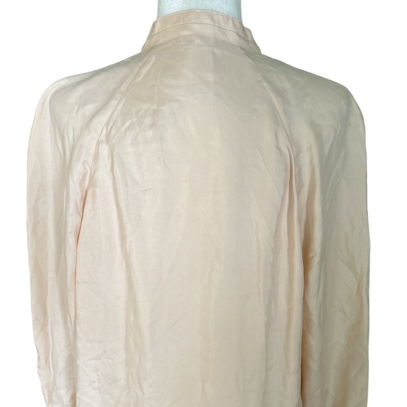COS Tie Neck Light Peach Cupro Pussycat Blouse - 10 - Picture 9 of 15